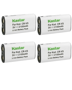 Kastar CR-V3 Battery 4-Pack Replacement for Olympus LB-01 LB01 LB01E Battery, Olympus Brio D100, Brio D150, Brio D230, Brio D370, Brio D380, Brio D390, C-150, C-160, C-170, C-200, C-2020 Camera
