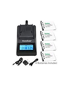 Kastar Ultra Fast Charger Kit and Battery (4-Pack) for Kodak KLIC-7006 work with Kodak EasyShare M22, M23, M200, M522, M530, M531, M532, M550, M552, M575, M577, M580, M583, M750, M873, M883, M5350, M5370, MD30, Mini, Touch Digital cameras
