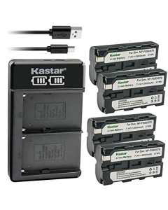 Kastar 4-Pack Battery and LKD2 USB Charger Compatible with Sony CCD-TRV91 CCD-TRV92 CCD-TRV93 CCD-TRV930 CCD-TRV94 CCD-TRV940 CCD-TRV95 CCD-TRV97 CCD-TRV98 CCD-TRV99 DSC-D770 CRX10U CVX-V18NS