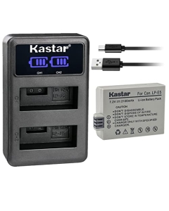 Kastar 1-Pack LP-E5 Battery and LED2 USB Charger Compatible with Canon EOS Rebel XSi, EOS Rebel XS, EOS Rebel T1i, EOS 450D, EOS 500D, EOS 1000D Digital Camera