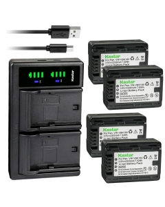 Kastar 4-Pack VW-VBK180 Battery and LTD2 USB Charger Replacement for Panasonic HC-V10, HC-V10EB-K, HC-V10EB-R, HC-V10EG-K, HC-V10EG-R, HC-V10GK, HC-V10K, HC-V10M, HC-V100, HC-V100K, HC-V100EG-K Camera