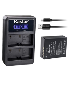 Kastar 1-Pack BLH-1 Battery and LED2 USB Charger Compatible with Olympus BLH-1, BLH1, BLH-01, PS-BLH1 Battery, Olympus BCH-1 BCH1 Charger, Olympus HLD-9 Power Battery Grip