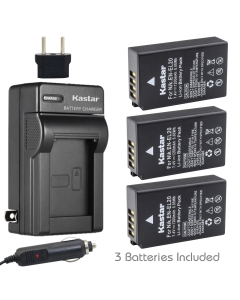 Kastar Battery (3-Pack) and Charger Kit for Nikon EN-EL20, EN-EL20a and Nikon Coolpix A, Nikon 1 AW1, Nikon 1 J1, Nikon 1 J2, Nikon 1 J3, Nikon 1 S1, Nikon 1 V3, and Blackmagic Pocket Cinema Camera