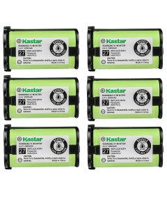 Kastar HHR-P513 Battery 6-Pack, Type 27 Replacement for HHR-P513 HHR-P513A HHR-P513A1B HRR-P513A1B KX-TG2208 KX-TG2208W KX-TG2214 KX-TG2214S KX-TG2214W KX-TG2216 KX-TG2216FV KX-TG2216RV