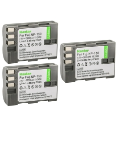 Kastar Battery 3-Pack Replacement for Fujifilm NP-150 NP150 FNP150 Battery, BC-150 BC150 Charger, Fujifilm FinePix is Pro, Fujifilm FinePix S5 Pro, Fuji FinePix S5 Pro, Fuji FinePix is Pro Camera