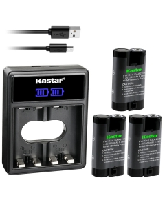 Kastar 3-Pack KAA2HR Battery and LCD Dual USB Charger Replacement for Kodak EasyShare C623 Zoom, C633, C643, C643 Zoom, C653, C653 Zoom, C663, C663 Zoom, C703, C713, C713 Zoom, C743, C743 Zoom Camera