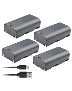 Kastar Battery 4-Pack Replacement for Huepar DT03CG Electronic Self Leveling 3D Green Beam, S03CG/S03DG, S04CG 4D Cross Line Laser Level