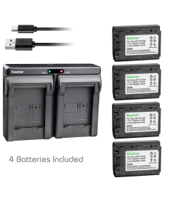 Kastar Battery 4 Pack and Slim Dual Charger for Sony NP-FZ100 BC-QZ1 and Sony Alpha 9, Alpha A9, Alpha 9R, Alpha A9, Alpha A9R, Alpha a9S, Alpha A7R III, Alpha A7R3, Alpha ILCE-7RM3 Camera