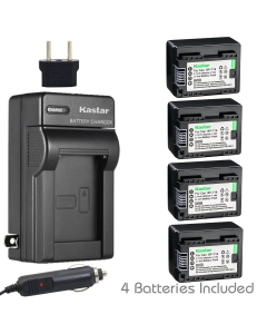 Kastar Battery BP-718F Decoded 4 Pack + Charger for Canon BP-718 and VIXIA HF M50, HF M52, HF M500, HF R30, HF R32, HF R40, HF R42, HF R50, HF R52, HF R60, HF R62, HF R300, HF R400, HF R500, HF R600