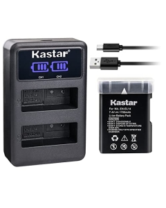 Kastar 1-Pack EN-EL14 Battery and LED2 USB Charger Compatible with Nikon Coolpix P7000 Camera, Coolpix P7100 Camera, Coolpix P7700 Camera, Coolpix P7800 Camera, D3100 DSLR Camera, D3200 DSLR Camera