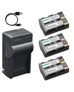 Kastar 3-Pack NP-400 D-Li50 Battery and AC & USB-C Charger, Compatible with Pentax K10D K20D Samsung GX10 GX20 Sigma SD14 SD15 Minolta Maxxum 5D 7D Dynax Cameras