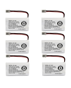 Kastar 6-Pack BT-1007 Battery Replacement for Uniden DECT 6.0 Phone DECT1340 DECT1363B DECT1363W DECT1363B-2 DECT1363W-2 DECT1400 DECT1480-2 DECT1480-3 DECT1480-4 DECT1480-5 DECT1560 DECT1560-2