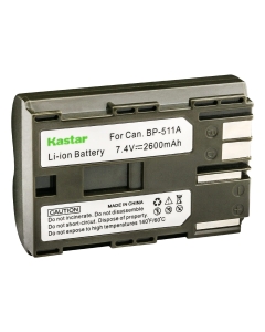 Kastar 1-Pack BP-511 Battery Replacement for Canon BP-508 BP-511 BP-511A BP-512 BP-512A BP-514 BP-522 BP-535 Battery, Canon CB-5L CG-580 Charger, Canon Battery Grip BG-E2N