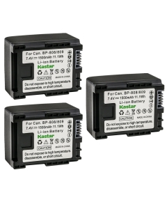 Kastar 3-Pack BP-809 Battery 7.4V 1500mAh Replacement for Canon VIXIA HF M301 HFM301, VIXIA HF M306 HFM306, VIXIA HF M40 HFM40, VIXIA HF M41 HFM41, VIXIA HF M46 HFM46, VIXIA HF M400 HFM400 Camera