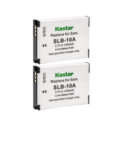 Kastar 2-Pack SLB-10A Battery Replacement for Samsung SLB-10A EC-WB700ZCPSCN Battery, Samsung SBC-10A Charger, Samsung WB150F, WB200F, WB250F, WB280F, WB350F, WB500, WB550, WB600, WB650, WB700, WB750