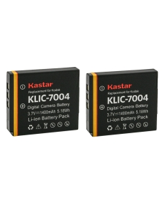 Kastar 2-Pack Battery Replacement for Kodak KLIC-7004 K7004 Battery, Kodak K7700 Charger, PLAYSPORT, PLAYTOUCH, PlayFull Dual, Zi8, Zi10, Zi12, Zx3, EasyShare V1273 Cameras