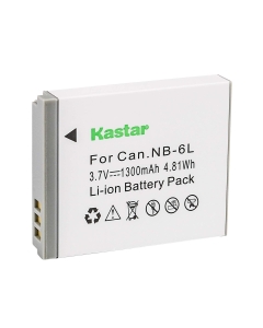 Kastar Lithium-Ion Rechargeable Battery for Canon NB-6L, NB-6LH and PowerShot SD770 IS, SX170 IS, SX260 HS, SX280 HS, SX500 IS, SX510 HS, SX520 HS, SX530 HS, SX600 HS, SX610 HS, SX700 HS, SX710 HS