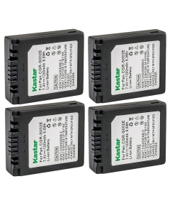 Kastar 4-Pack CGA-S002 Battery Replacement for Panasonic Lumix DMC-FZ4, Lumix DMC-FZ4EG-S, Lumix DMC-FZ4PP, Lumix DMC-FZ4S, Lumix DMC-FZ5, Lumix DMC-FZ5EB, Lumix DMC-FZ5EG, Lumix DMC-FZ5EG-K Camera
