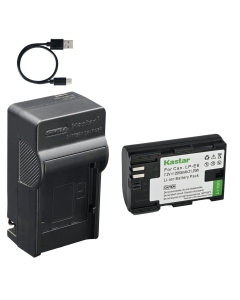 Kastar 1-Pack Battery and AC & USB-C Charger, Compatible with LP-E6, LP-E6N, LP-E6NH, EOS R/R5/R6/R7/5D/6D/7D/80D/90D, Blackmagic Pocket Cinema Camera 4K 6K, and Z CAM E2C