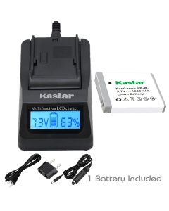 Kastar Ultra Fast Charger Kit and FNP-45 Battery (1-Pack) for Fujifilm NP-45, NP-45A, NP-45B, NP-45S Rechargeable Lithium-ion Battery and Fuji Digital Camera (Detail Models in The Description)