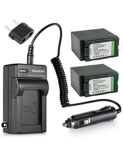 Kastar Battery (2-Pack) and Charger Kit Replacement for Panasonic CGR-D54S CGA-D54S VSK0581 & AG-3DA1 AG-DVC30 AG-DVC32 AG-DVC33 NV-DS30 NV-DS50 NV-GX7 NV-MX5 NV-MX350 NV-MX500 NV-MX1000 AG-HRX200