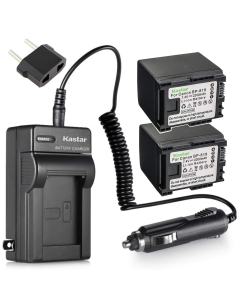 Kastar BP-819 Battery (2X) + Charger for Canon VIXIA HF10, HF11, HF20, HF21, HF100, HF200, HF G10, HF M30, M31, M32, M40, M41, M300, M400, HF S10, S11, HF S20, S21, S30, S100, S200, HG20, HG21, XA13