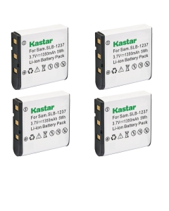 Kastar Battery 4-Pack Replacement for Samsung SLB-1237 Battery, Samsung Digimax L55, Digimax L55W, Digimax L85 Digital Cameras