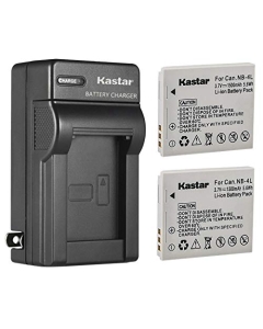 Kastar 2-Pack Battery and AC Wall Charger Replacement for Canon PowerShot ELPH 300 HS, PowerShot ELPH 310 HS, PowerShot ELPH 330 HS, VIXIA Mini, IXY Digital 10, IXY Digital 40, IXY Digital 45 Camera