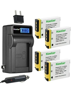Kastar 4-Pack KLIC-7003 Battery and LCD AC Charger Compatible with Kodak KLIC-7003 K7003 Battery, Kodak EasyShare M380, EasyShare M381, EasyShare M420, EasyShare V803, EasyShare V1003 Digital Camera