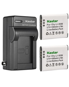 Kastar 2-Pack Battery and AC Wall Charger Replacement for Panasonic HX-WA30A, HX-WA30D, HX-WA30GK, HX-WA30K, HX-WA30W, Pentax Optio WG-5 GPS, WG-10, WG-20, WG-30, WG-40, WG-50, WG-60, WG-70 WG-80