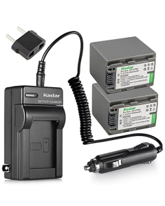 Kastar Battery and Charger Replacement for Sony NP-FP90 NP-FP91 HC26 HC27 HC28 HC30 HC32 HC33 HC35 HC36 HC43 HC44 HC46 HC65 HC85 HC94 HC96 SR30 SR40 SR50 SR60 SR70 SR80 SR90 SR100 HDR-HC3 HDV-1080i