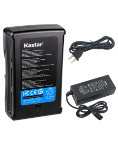 Kastar 1-Pack Battery and D-Tap Charger Compatible with Blackmagic Design V-Mount/V-Lock Battery, URSA Mini Pro 4.6, URSA Mini Pro 4.6K G2 Cinema Camera, URSA Mini 4K Digital Cinema Camera
