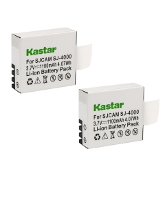 Kastar 2-Pack Battery Replacement for Eken PG1050, SJ4000B, Qumox BAT-412 Battery, Eken H8, Eken H8 Pro, Eken H8R, Eken H9, Eken H9R, EKO Full HD 1080p WiFi, EKO HD 720p, EKO Ultra HD 4K WiFi
