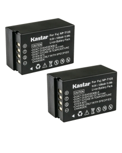 Kastar FNP-T125 Battery 2-Pack Replacement for Fujifilm NP-T125 NPT125 Battery, BC-T125 Charger, Fujifilm GFX 50S GFX50S GFX 50R GFX50R GFX 100 GFX100 Camera, Fujifilm VG-GFX1 Grip