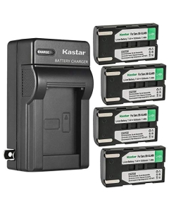 Kastar 4-Pack SB-LSM80 Battery and AC Wall Charger Replacement for Samsung SC-D366, SC-D371, SC-D372, SC-D375, SC-D453, SC-D455, SC-D457, SC-D557, SC-D653, SC-D655, SC-D953, SC-D955, SC-D963, SC-D965