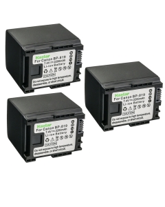 Kastar 3-Pack BP-819 Battery 7.4V 2200mAh Replacement for Canon FS10 Flash Memory Camcorder, FS100 Flash Memory Camcorder, FS11 Flash Memory Camcorder, Vixia FS10, Vixia FS100, Vixia FS11 Camera