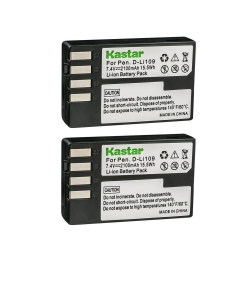 Kastar D-Li109 Battery (2-Pack) for Pentax D-Li109, DLI109 Work with Pentax K-R, K-30, K-50, K-500, KR, K30, K50, K500 Cameras…