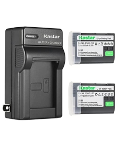 Kastar 2-Pack Battery and AC Wall Charger Replacement for Nikon EN-EL15c EN-EL15b EN-EL15a Battery, MH-25 Charger, Nikon Zf Mirrorless, Nikon Z 5 Z6 II Z7 II, Z5 Z6II Z7II, Z 8, Z8 Mirrorless Camera