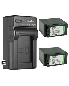 Kastar 2-Pack CGA-D54 Battery and AC Wall Charger Replacement for Panasonic AG-DVX100E, AG-DVX102 AG-DVX102A AG-DVX102B, AG-HPX170, AG-HPX171, AG-HPX250 AG-HPX250EN AG-HPX250P AG-HPX250PJ