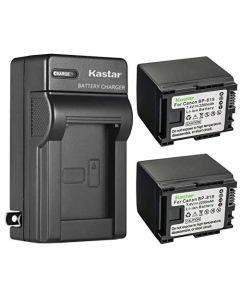 Kastar 2-Pack Battery and AC Wall Charger Replacement for Canon VIXIA HF M41 HFM41, VIXIA HF M46 HFM46, VIXIA HF M400 HFM400, VIXIA HF M406 HFM406, VIXIA HF S10 HFS10, VIXIA HF S11 HFS11 Camera