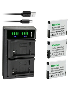 Kastar 3-Pack Battery and LTD2 USB Charger Replacement for Panasonic DMW-BCL7 DMW-BCL7E Battery, DMW-BTC11 Charger, Panasonic Lumix DMC-SZ9, Lumix DMC-SZ10, Lumix DMC-XS1, Lumix DMC-XS3 Camera
