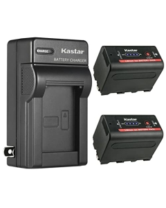 Kastar NP-F780EXP Battery 2-Pack and AC Wall Charger Replacement for HVR-DR60 HVR-HD1000 HVR-M10 HVR-V1 HVR-Z1 HVR-Z5 HVR-Z7 HVR-AU1 HXR-MC1500 HXR-MC2000 HXR-MC2500 HXR-NX100 HXR-NX3 Camera