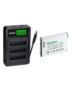 Kastar 1-Pack Battery with LZD3 USB Triple Charger Compatible with Kodak LB-050 LB-052 GE GB-50A PixPro FZ Series GE Cameras
