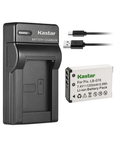 Kastar 1-Pack Battery + Slim USB Charger for LB-070 LB070 Battery and Pixpro AZ651, Pixpro AZ651 AZ652 Astro Zoom, Pixpro AZ901, PIXPRO S1, PIXPRO S-1, MN67Z Camera