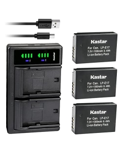 Kastar 3-Pack Battery and LTD2 USB Charger Replacement for Saramonic VmicLink5 HiFi Wireless Microphone Systems