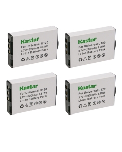 Kastar 4-Pack U120 Battery Replacement for URC BATT-TRC1080 URC BTBL73386 Battery, Universal Remote Control URC TRC-1080 URC TRC-820 URC MX-1400 URC MXHP-R500 URC MXHP-R700 URC HS-R100 URC RM-2