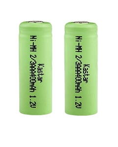 Kastar 2 Pcs Ni-MH 2/3AAA Battery 1.2V 400mAh (Flat Top) for Solar Light, Solar Flowers, Remote Control, Garden Light, Photo Devices and Electronic Projects, Game, Flashlight, Toy, MP3/MP4 Player