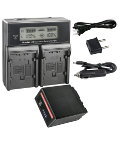 Kastar 1-Pack VW-VBG6 Pro Battery and LCD Dual Fast Charger Compatible with Panasonic SDR-H40, SDR-H40P, SDR-H41, SDR-H48GK, SDR-H50, SDR-H60, SDR-H60S, SDR-H60P, SDR-H68GK, SDR-H79, SDR-H79K