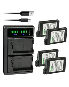 Kastar 4-Pack PSP 110 Battery and LTD2 USB Charger Replacement for Sony PSP-Lite, PSP-Silm, PSP2000 PSP2001 PSP2002 PSP2003 PSP2004 PSP2005 PSP2006 PSP2007 PSP2008 PSP2009 PSP2010 PSP3000 PlayStation
