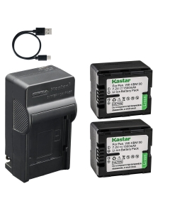 Kastar 2-Pack VBN130 Battery and AC & USB-C Charger, Compatible with VBN070 VBN130 VBN260 Camera, for Panasonic HC-X800 X900 X909 X910 X920 HDC-TM900 SD900 SD800 HS900 Camcorder